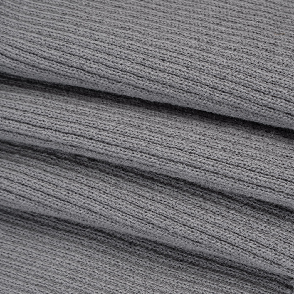 Silver Heavy Rib Knit Trim - 7