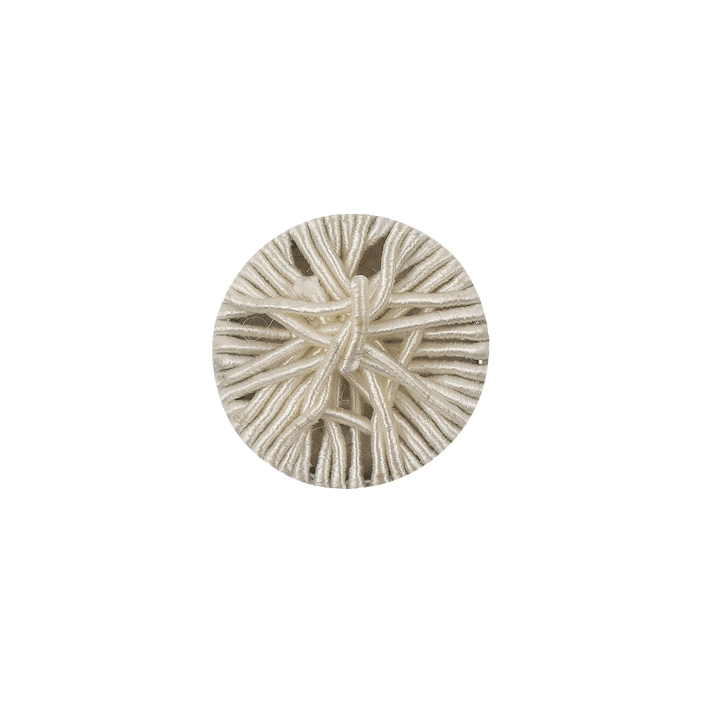 Marshmallow Gimp Braided Abstract Sew On Cotton and Metal Button - 24L/15mm - Joann Fabrics