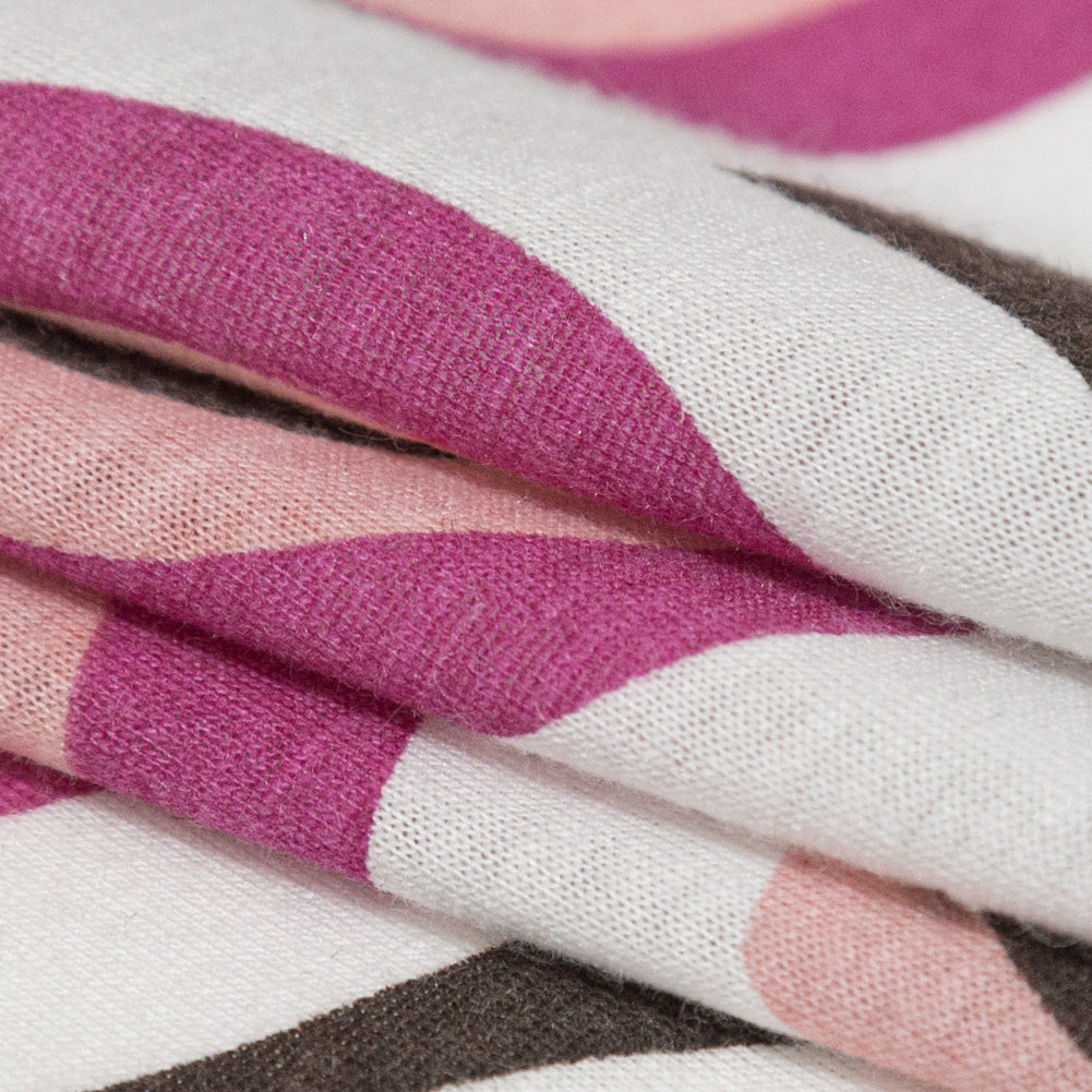 Wren, Mellow Rose and Magenta Haze Geometric Printed Polyester Jersey - Joann Fabrics