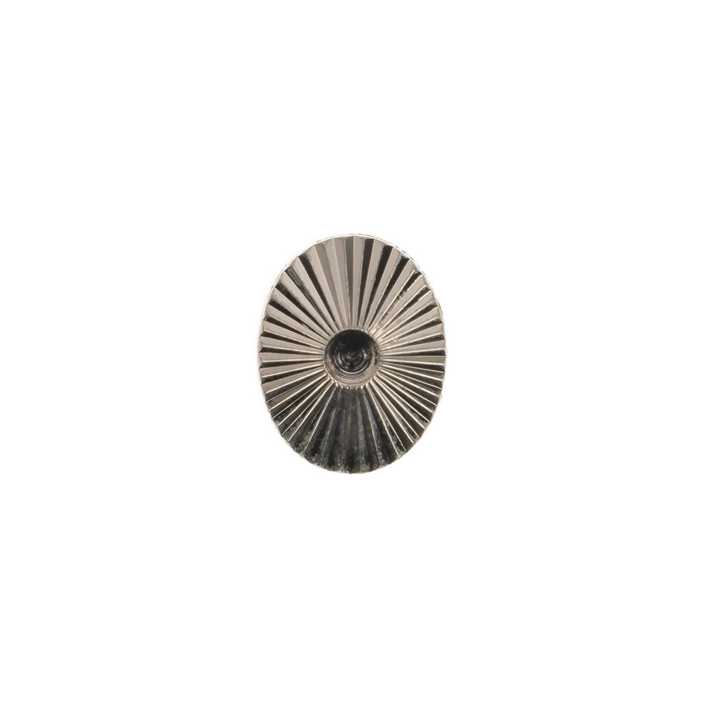 Italian Gunmetal Radiating Metal Look Shank Back Oval Button - 20L/12.5mm - Joann Fabrics
