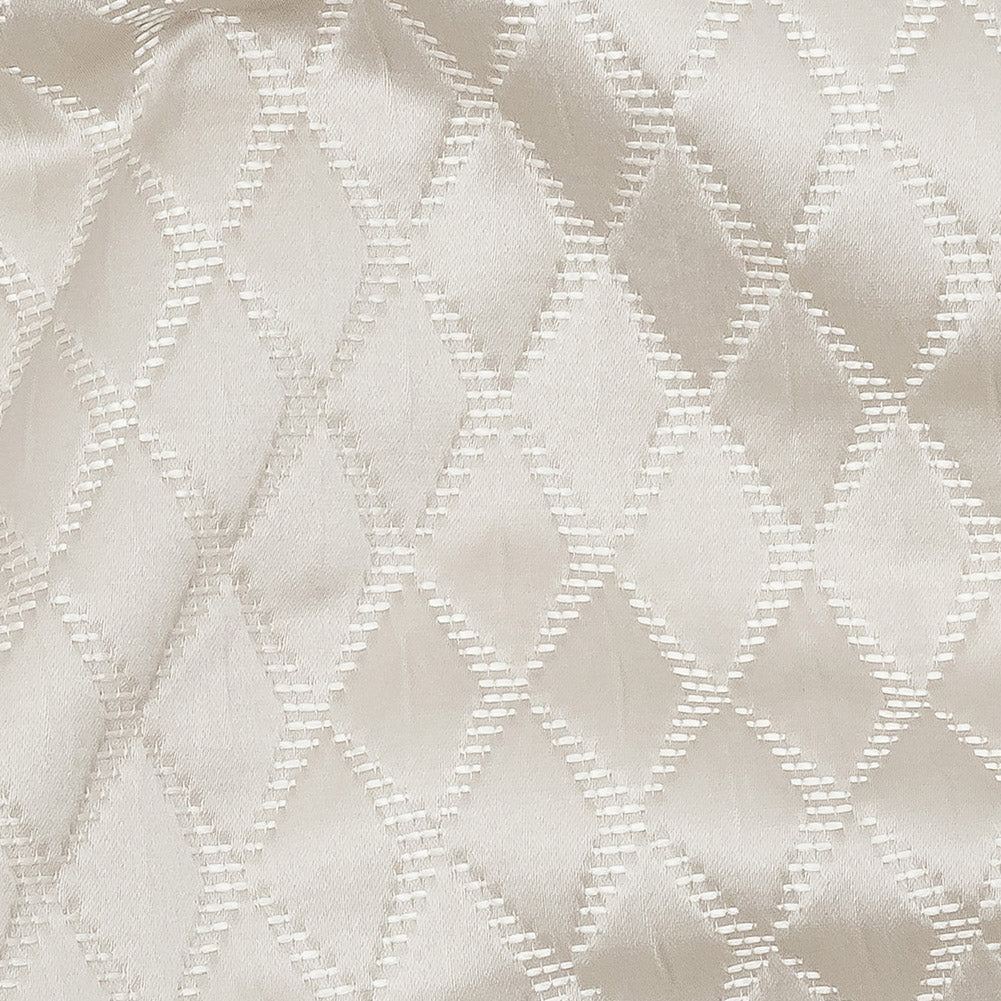 Satin-Faced Jacquard - Taupe Shadow Diamonds - British Imported - Joann Fabrics