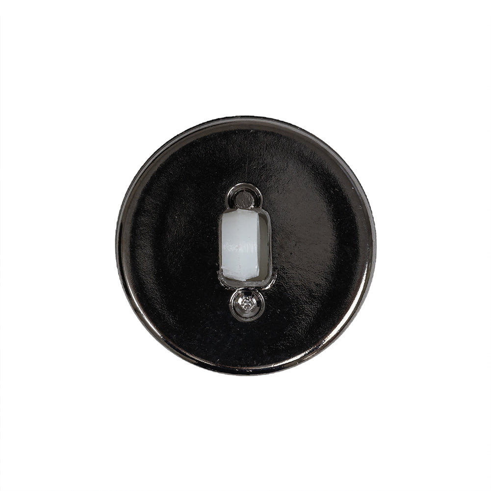 White and Gunmetal 2-Piece Faceted Shank Back Button - 36L/23mm - Joann Fabrics