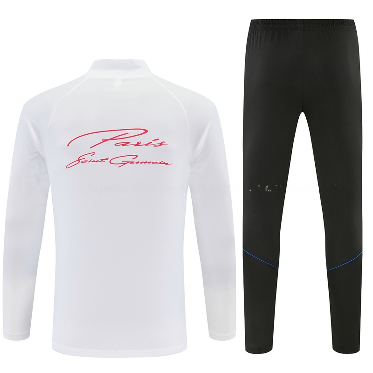 Paris Saint-Germain PSG 26-27 Kids Long Sleeve Training Set - White Top & Black Pants - UnitedFutballJersey