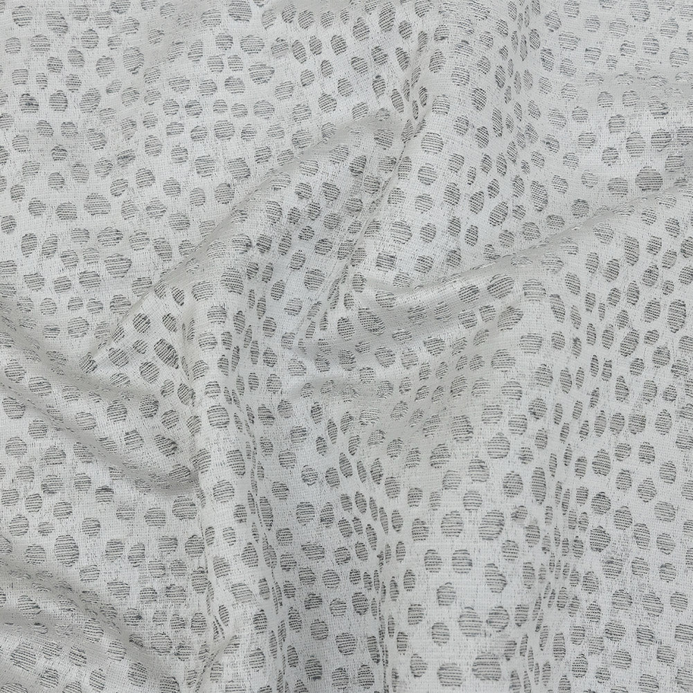 Polyester Jacquard - Platinum Spots - British Imported - Joann Fabrics