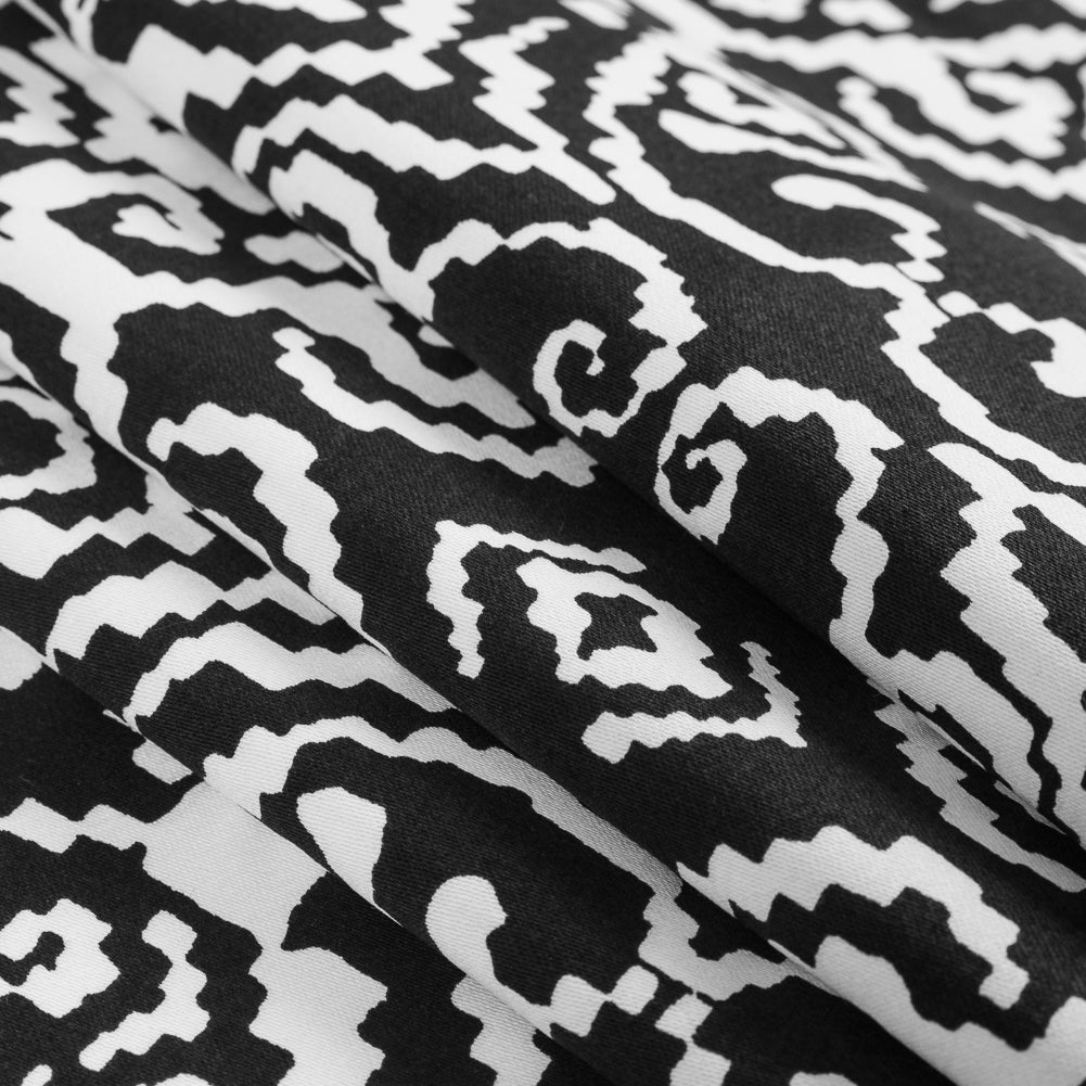 Black/White Printed Stretch Cotton Sateen - Joann Fabrics