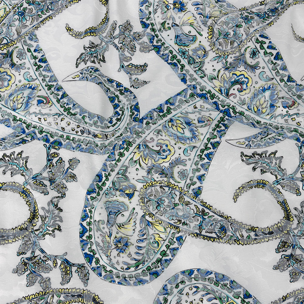 Stretch Floral Jacquard Print - Blue Paisley - Mood Exclusive Stratagem Sophistication - Joann Fabrics