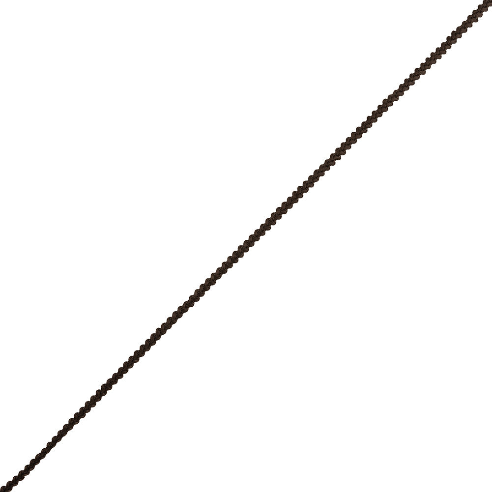 Brown Cotton Blend Braided Trim - 0.1875