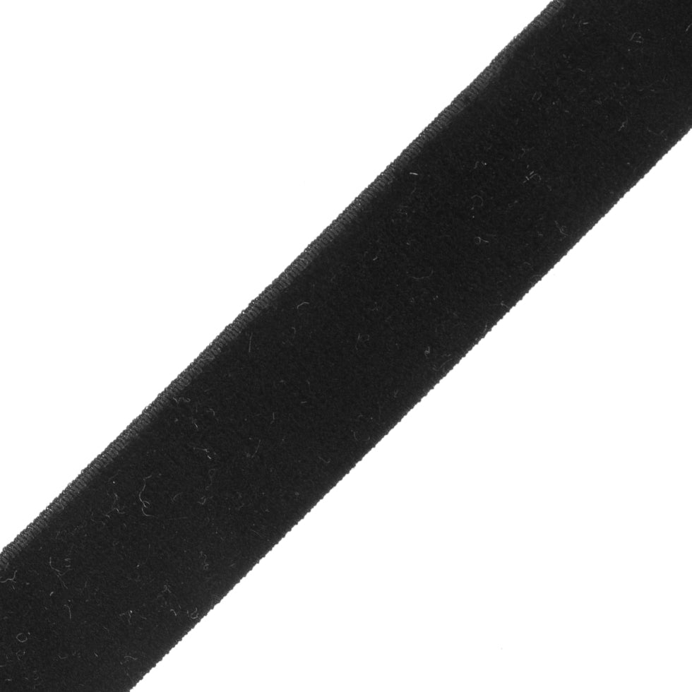 Black Stretch Velvet Ribbon - 0.625
