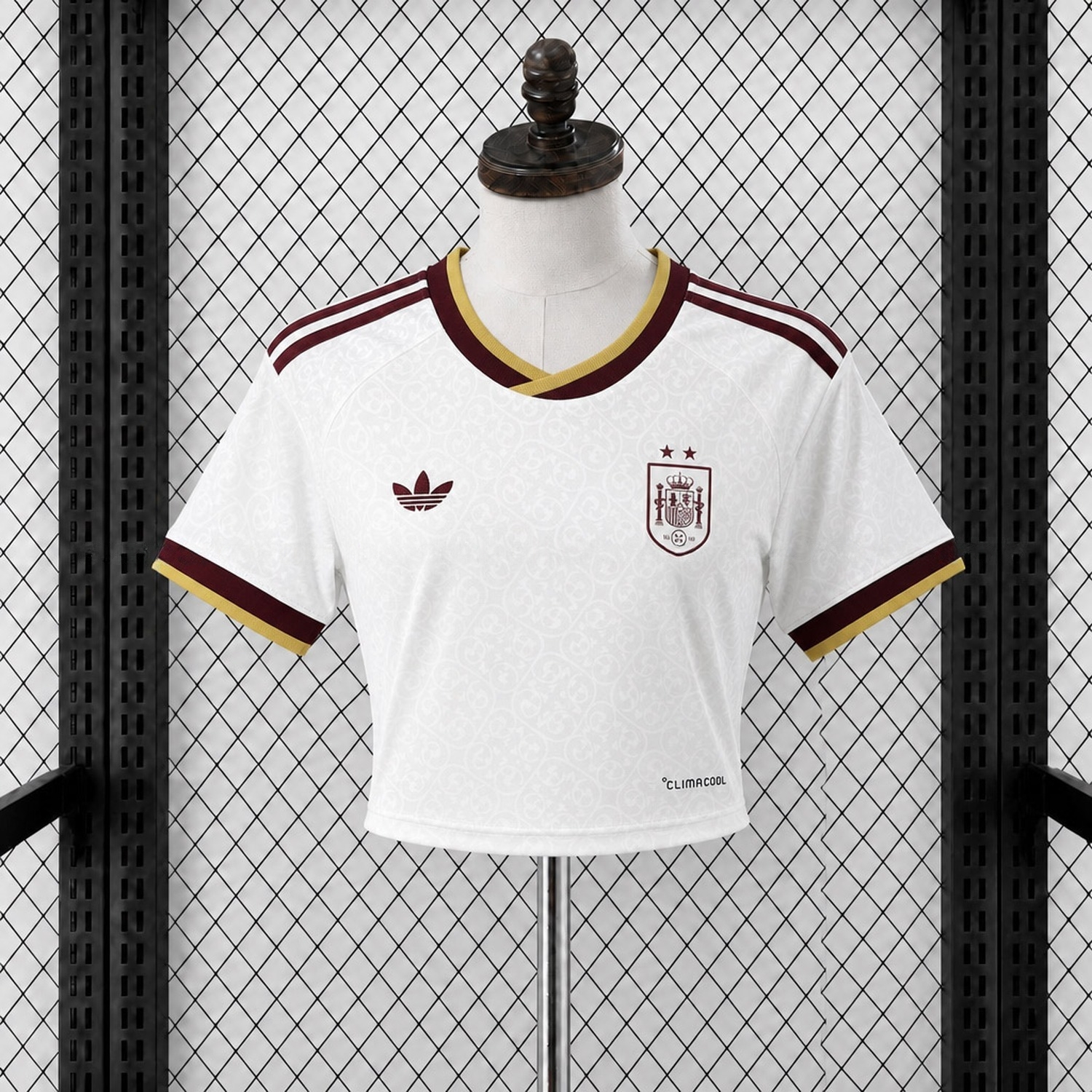 Women's Spain 2026 Away Cropped Jersey - Fans Version - UnitedFutballJersey