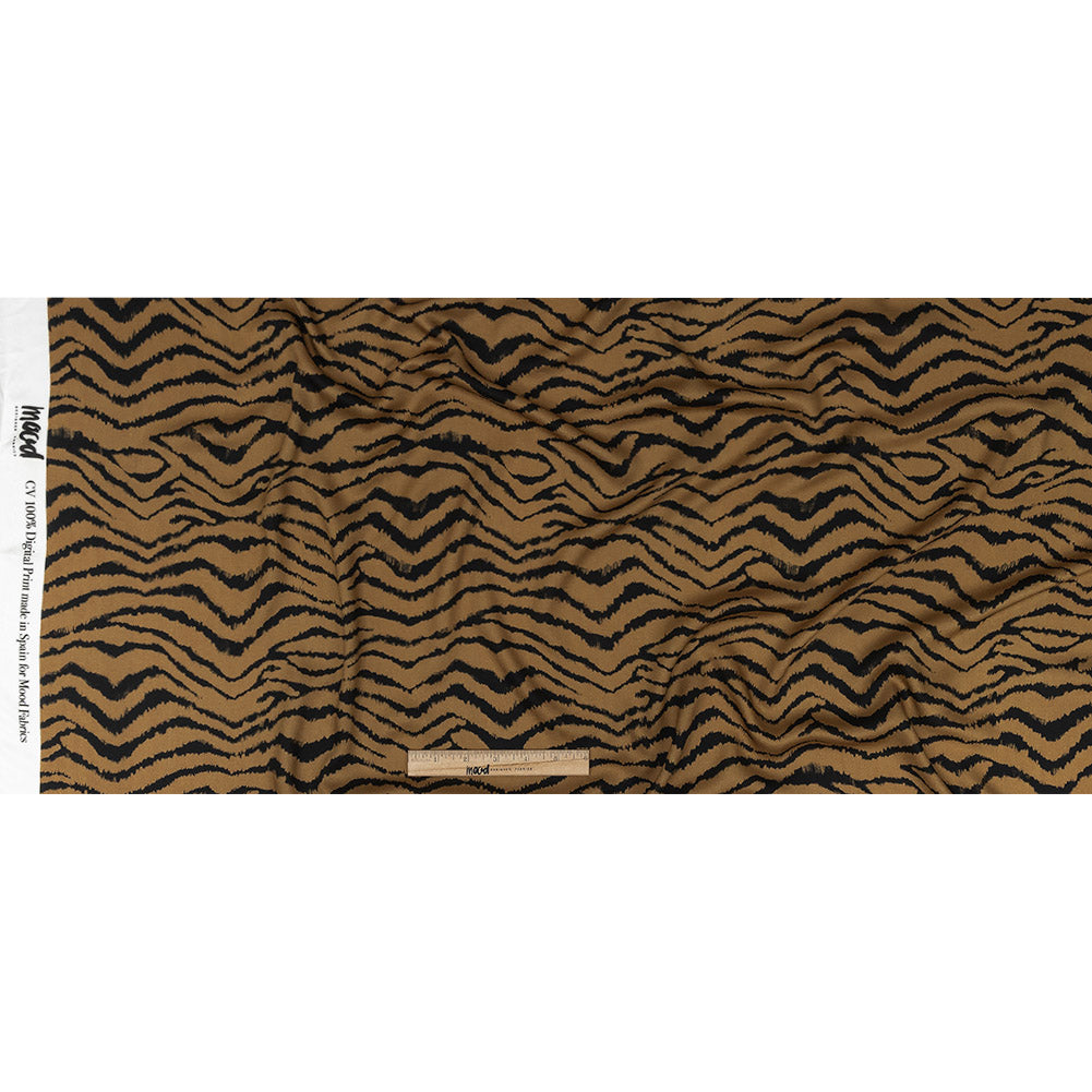 Rayon Challis - Orange Tiger Stripes - Genus Panthera Print - Mood Exclusive Rio Collection - Joann Fabrics