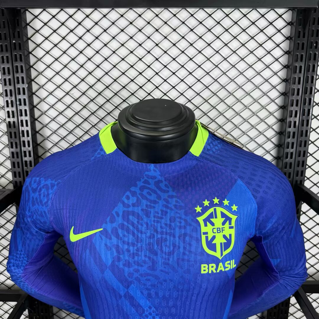 2025/2026 Long sleeves Player Version Brazil Away Football Jersey 1:1 Thai quality