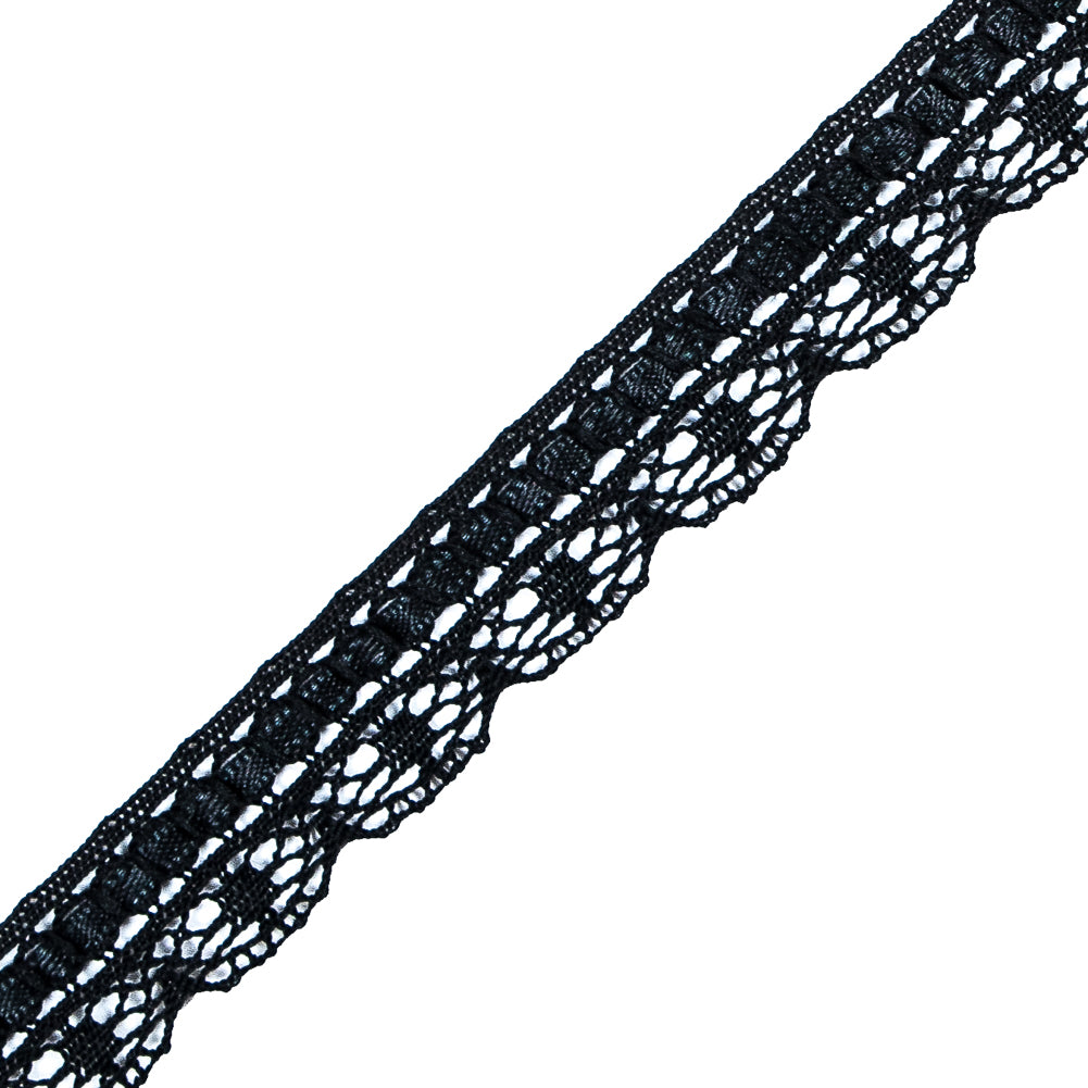 Black European Crochet Trim - 0.75