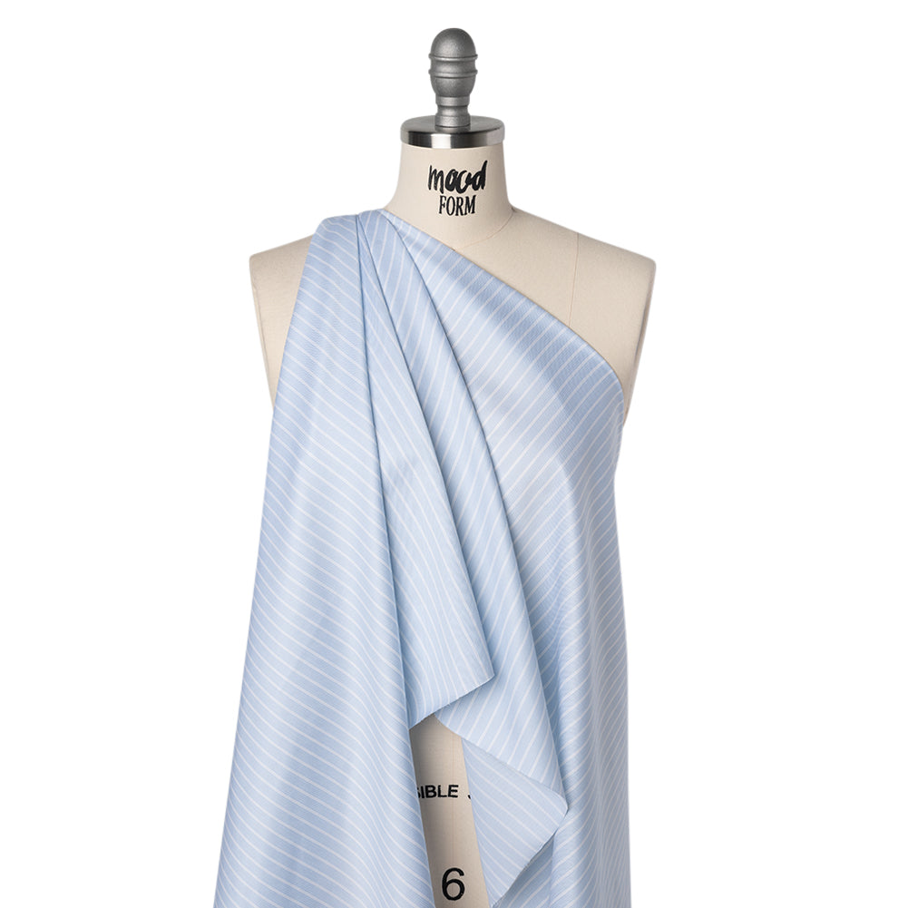 Cotton Twill Shirting - Baby Blue and White Stripe Bundles - Deadstock - Joann Fabrics