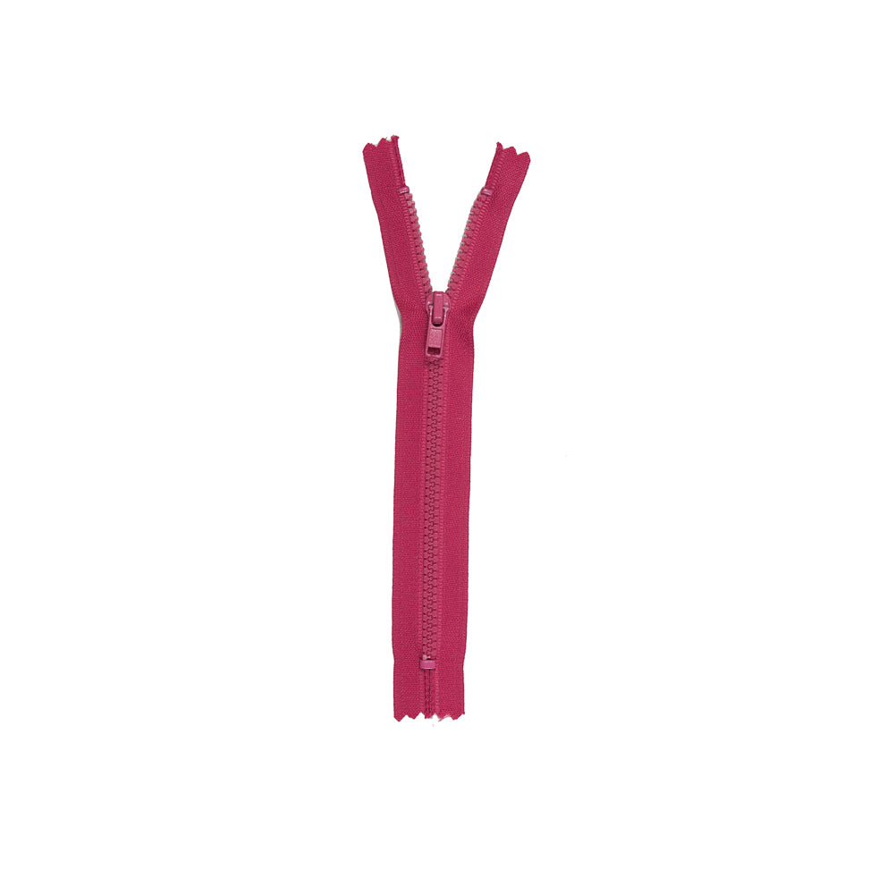 Raspberry Sorbet Closed Bottom Plastic Molded Zipper - 6.5