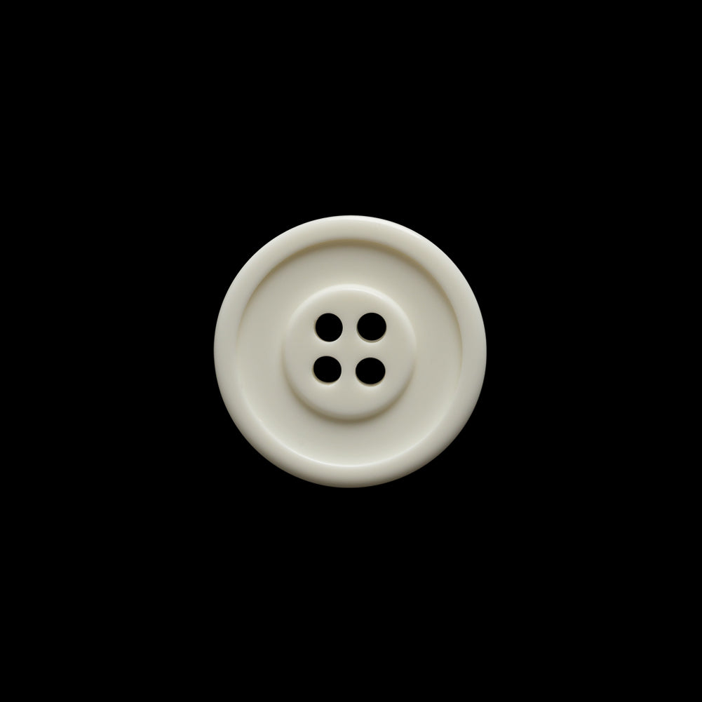 Off White Raised Center and Rim Plastic 4-Hole Button - 24L/15mm - Joann Fabrics