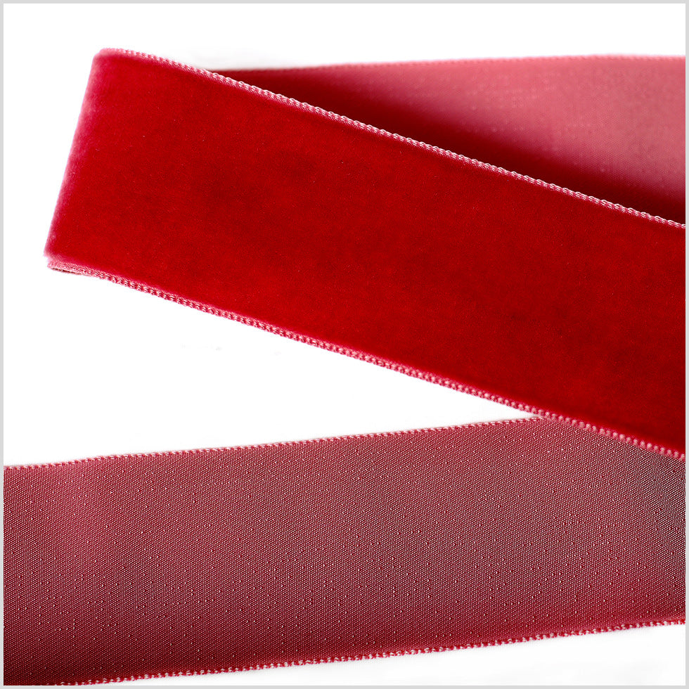 Single Faced Velvet Ribbon Made in Italy - 1.5