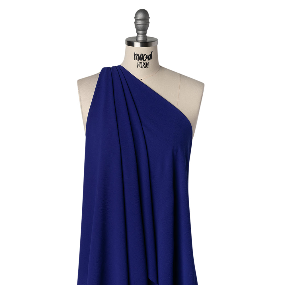 Stretch Puckered Polyester Crepe - Cobalt Blue - Designer Deadstock - Joann Fabrics