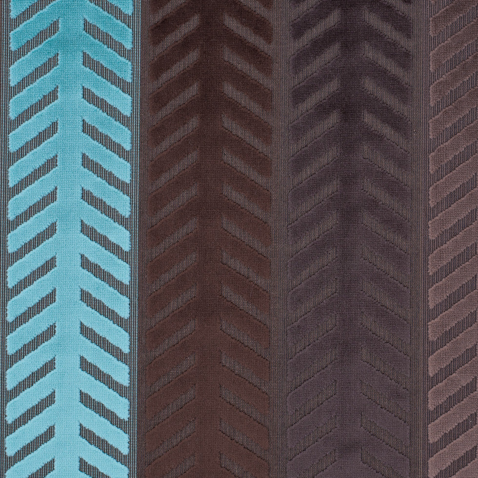 Brown and Aqua Geometric Cut Velvet - Joann Fabrics