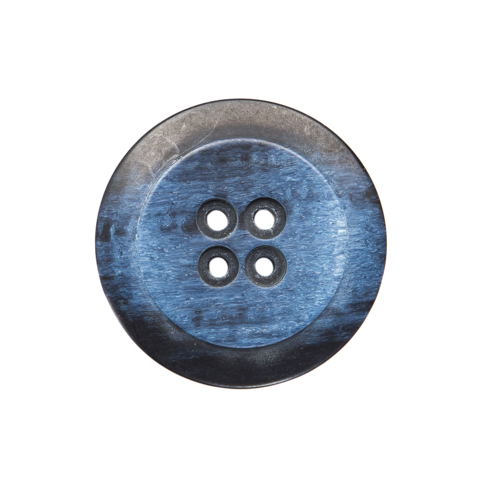Plastic 4-Hole Button Made in Italy - 36L/23mm - Navy Striations Dish Shaped - Joann Fabrics