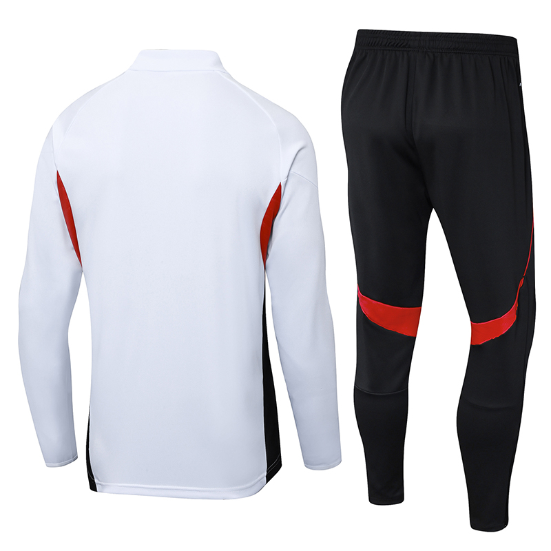 2025/2026 Bayern Munich Half-Pull Training Suit White Football Shirt 1:1 Thai Quality Set