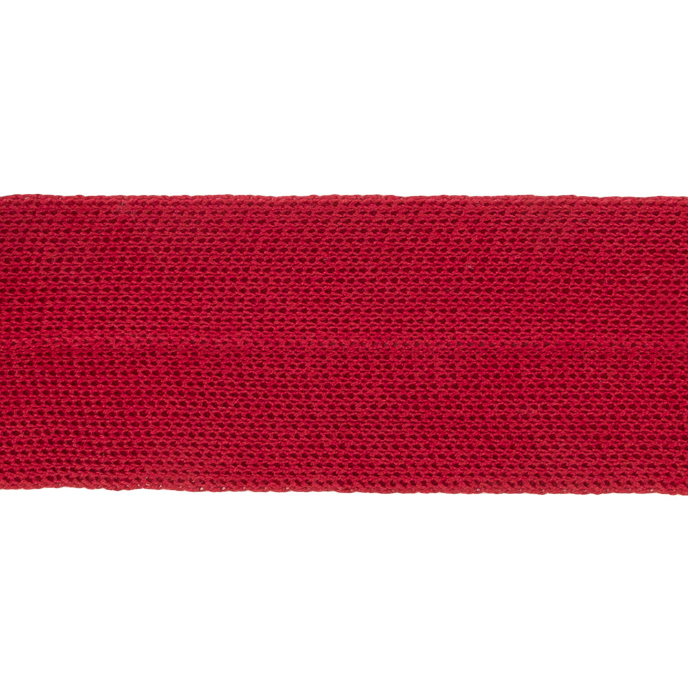Carmine Cotton Knit Foldover Trim - 1.25