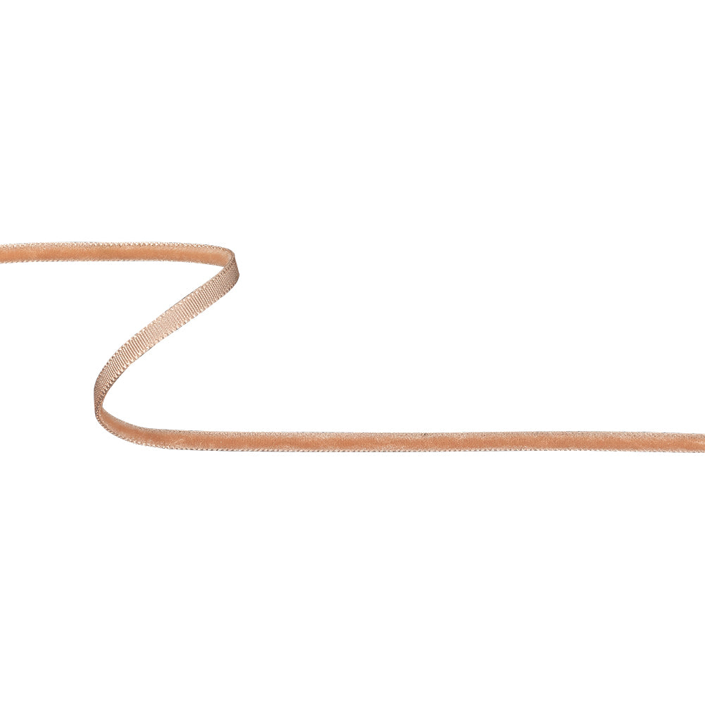 Coral Sands Single Face Velvet Ribbon - 0.125