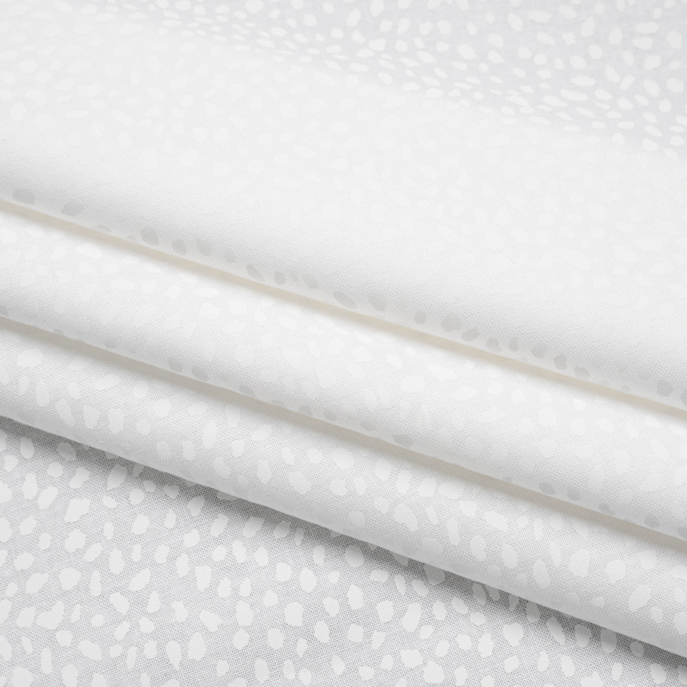 Printed Quilting Cotton by Ghazal Razavi for FIGO Studio - White on White Spotty - Dovetail Collection - Joann Fabrics