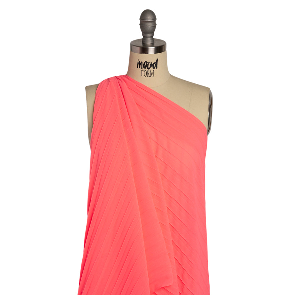 Accordion Pleated Chiffon - Neon Pink - Etereo Collection - Joann Fabrics