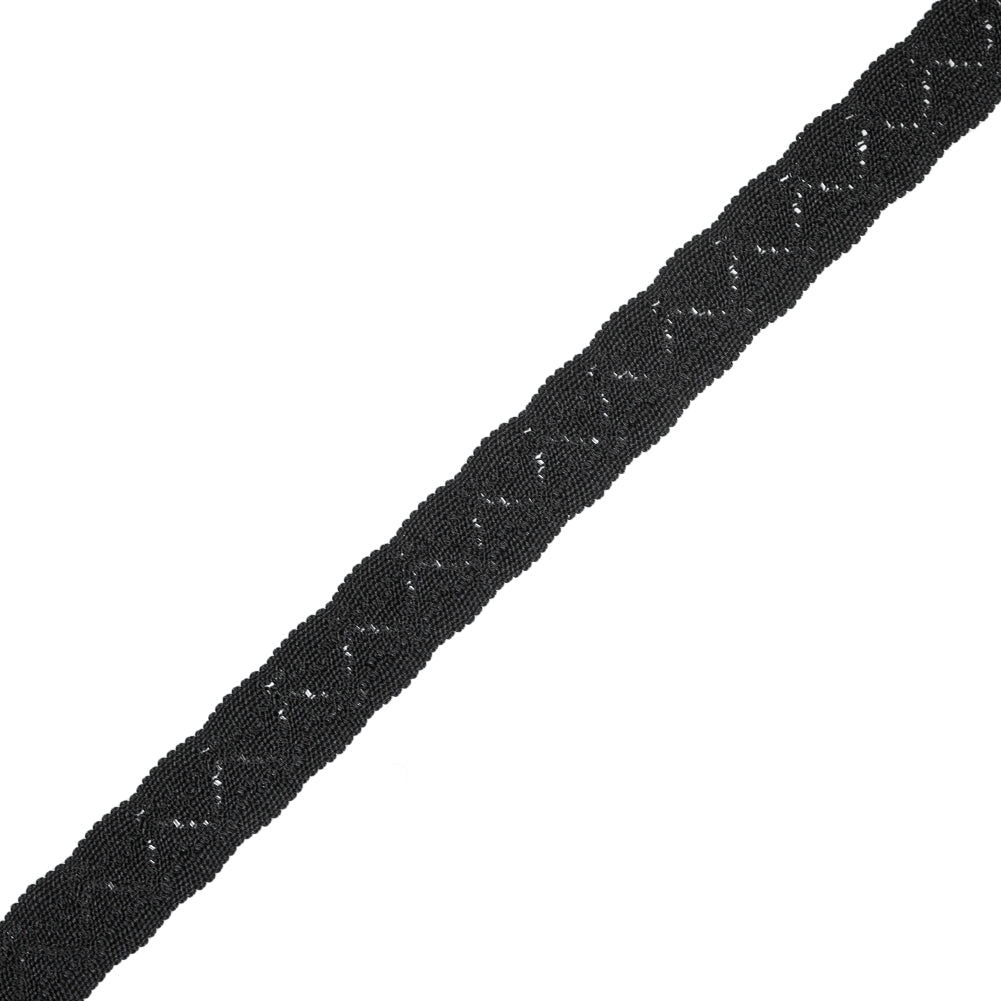 Black Two-Tone European Crochet Trim - 1