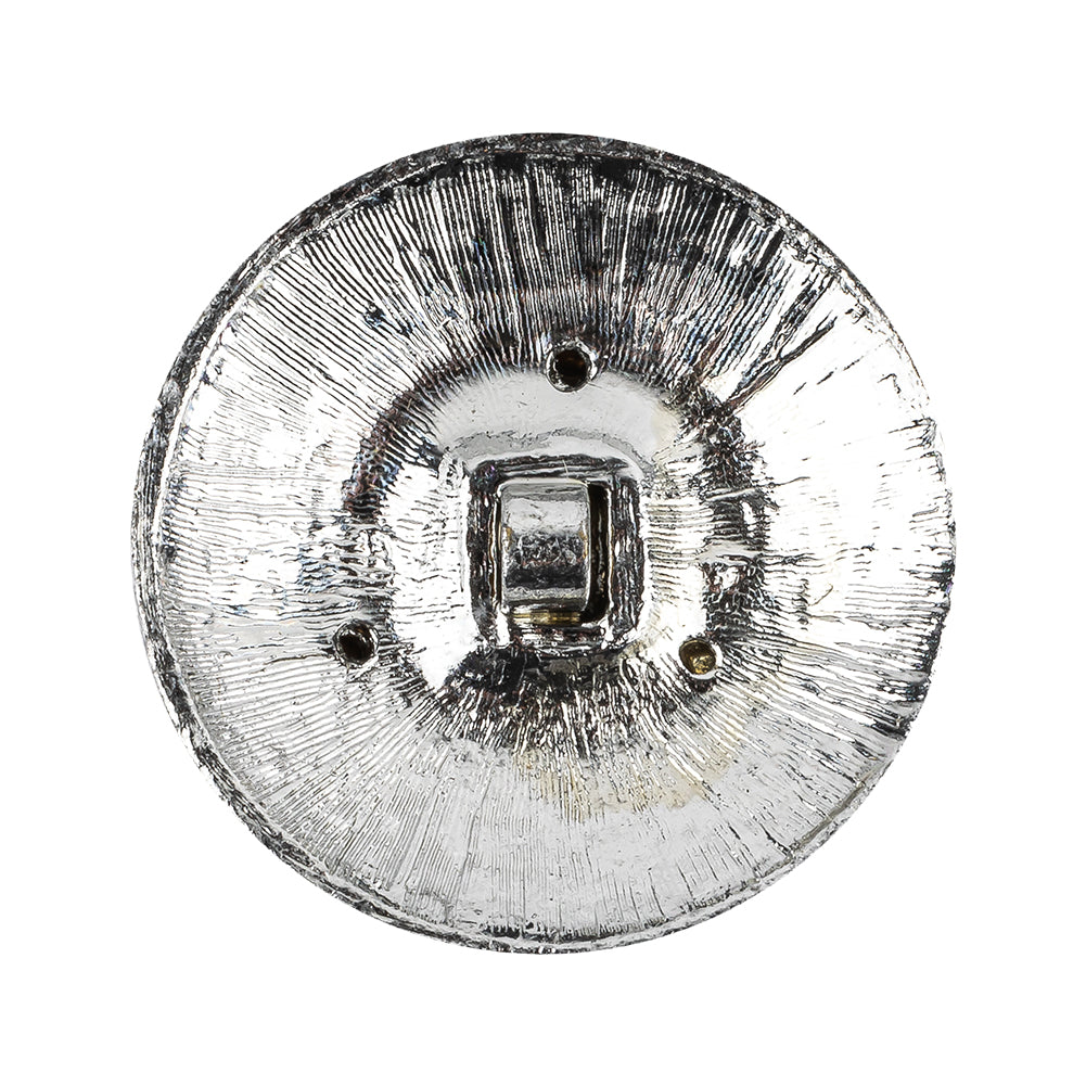 Vintage Swarovski Shiny Silver Hammered Metal Shank Back Button with Rhinestone Trio - 48L/30.5mm - Joann Fabrics