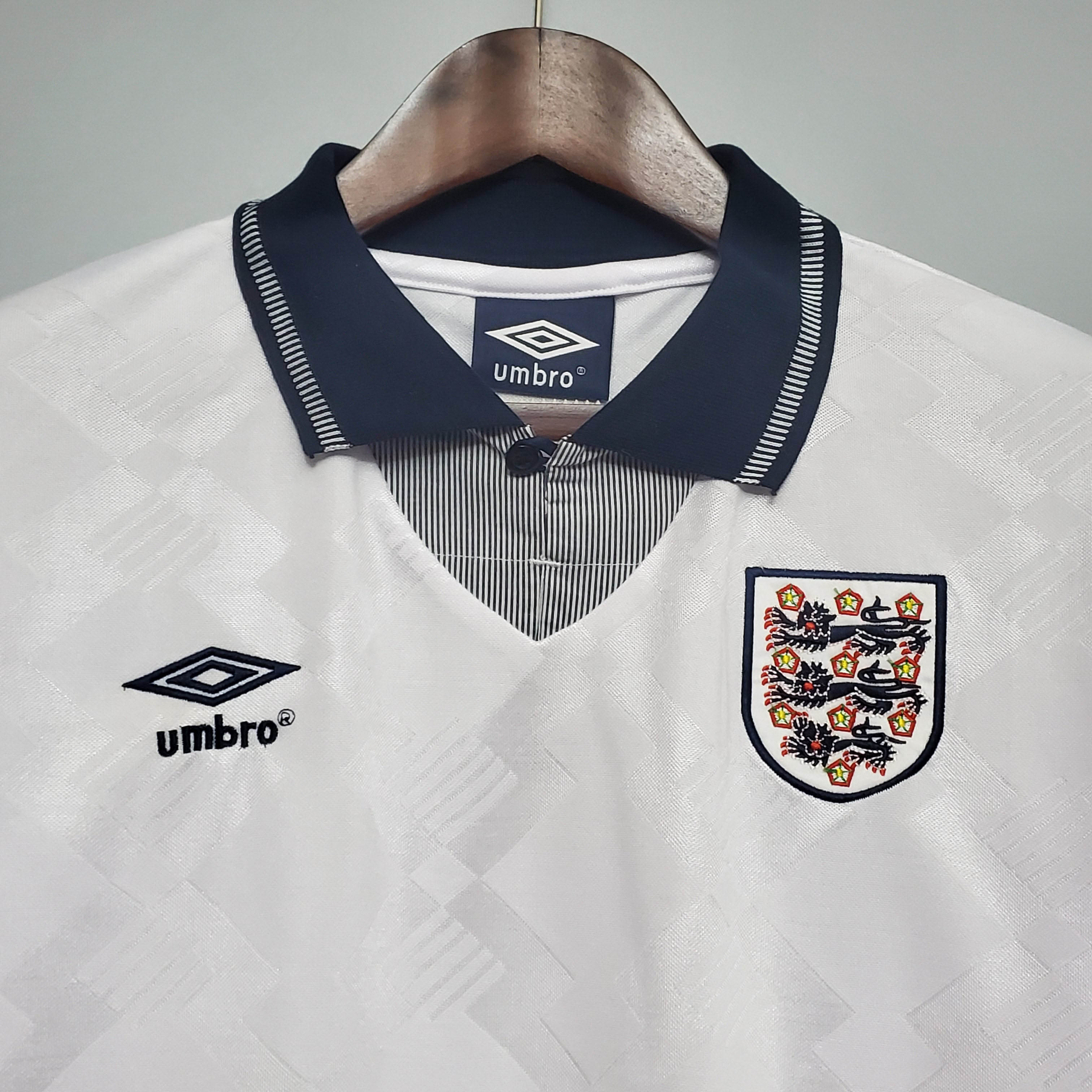 1990 Retro England Home Soccer Jersey 1:1 Thai Quality