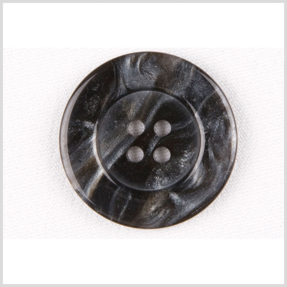 Black and Gray Abstract 4-Hole Plastic Button - 36L/23mm - Joann Fabrics