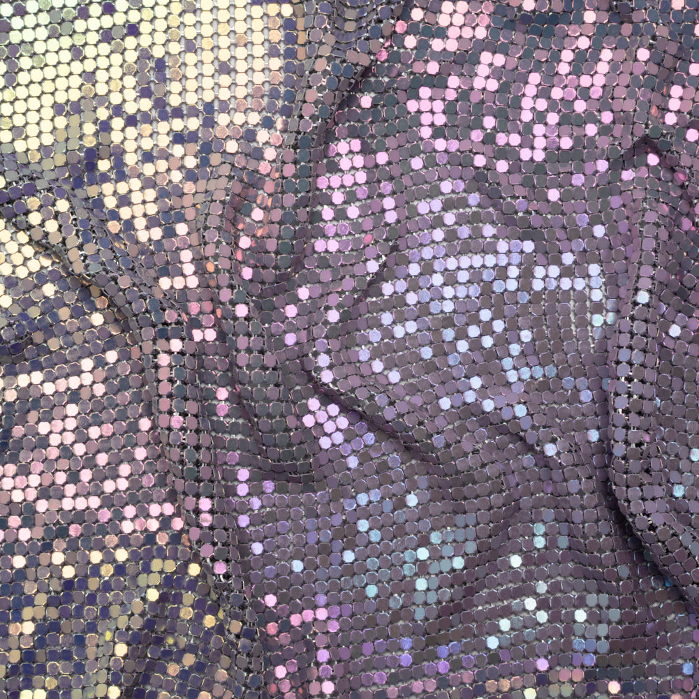Aluminum Chainmail Fabric Panel, 3mm - Light Purple and Lime Green Oil Slick - Joan Collection - Joann Fabrics