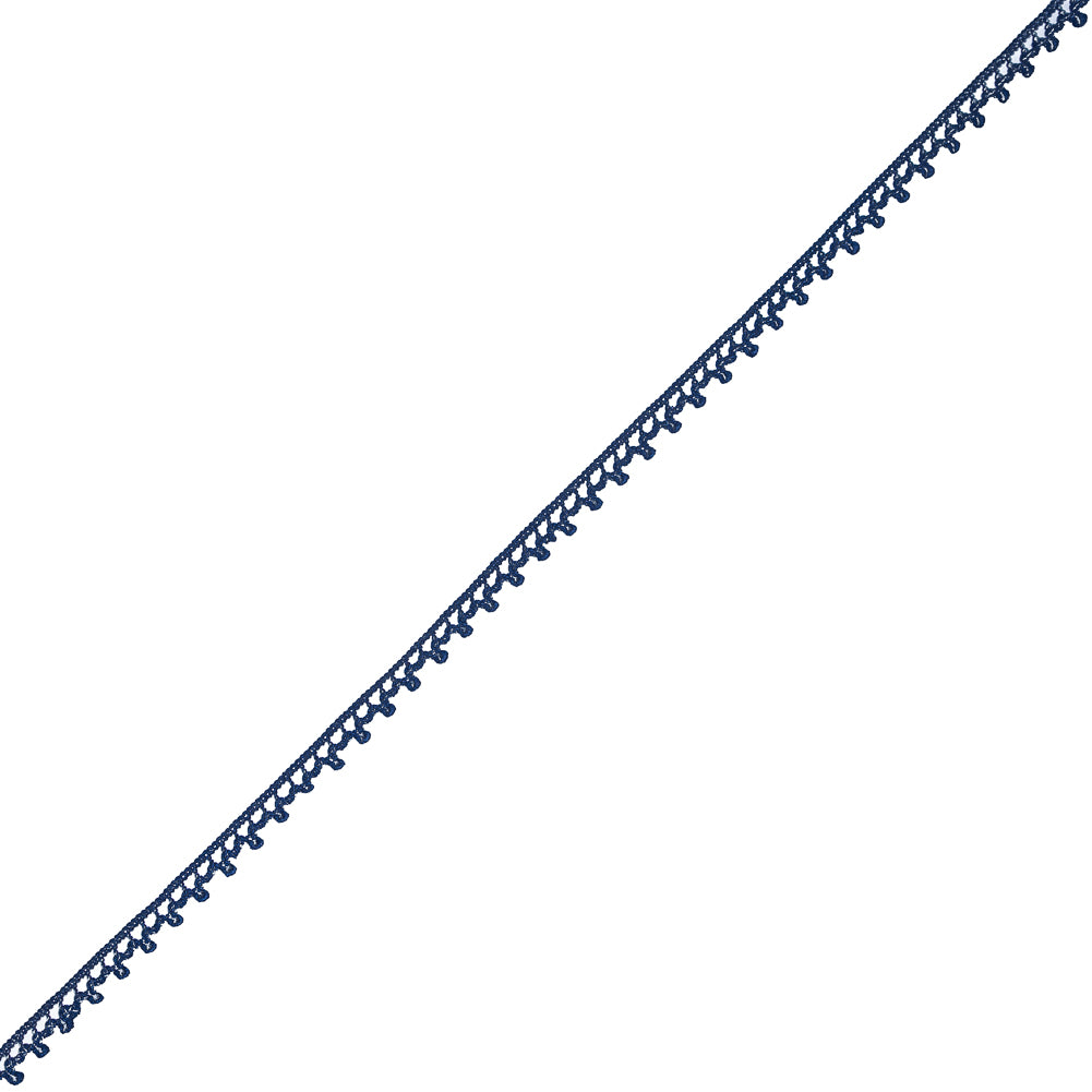 European Navy Dainty Crochet Trim - 5/16