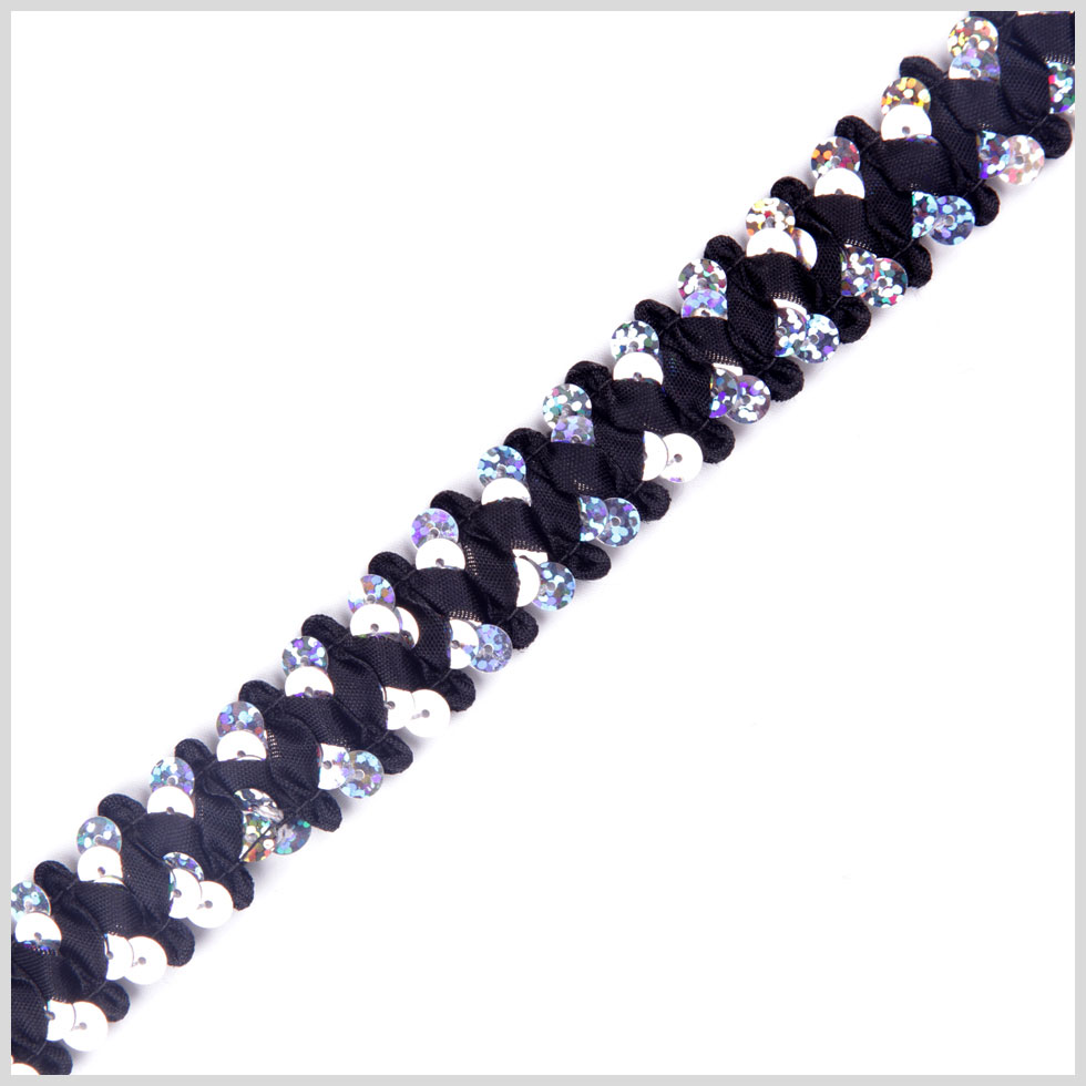 Silver/Black Stretch Sequin - Joann Fabrics