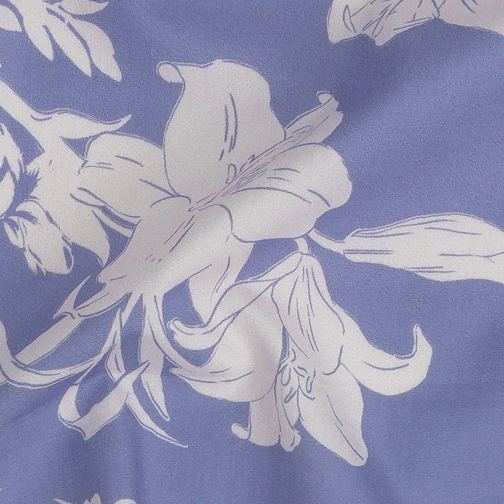 Cotton Poplin Print - Lilac and White Floral - Mood Exclusive Daylily Haze - Joann Fabrics