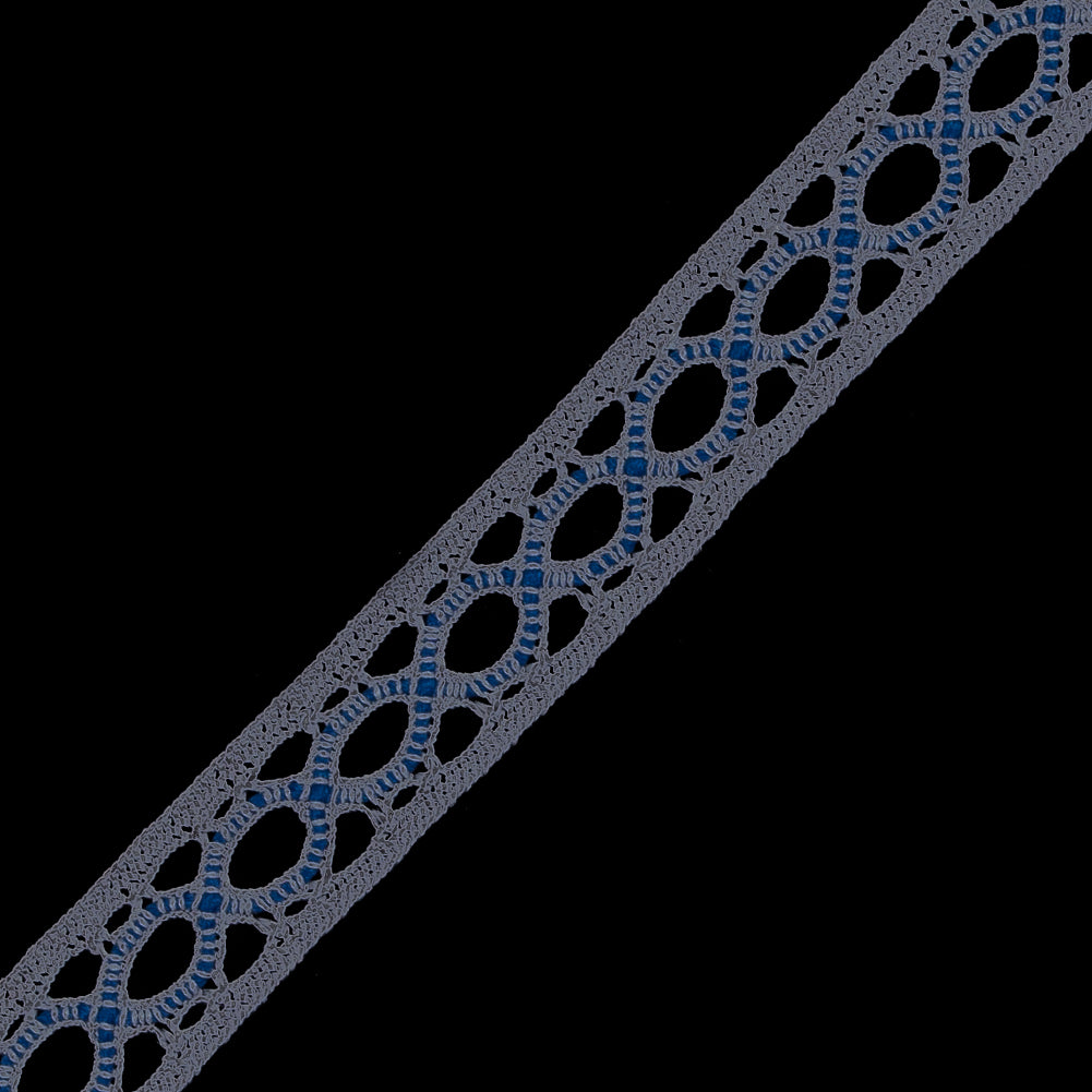 Gray and Blue European Crochet Trim - 0.5