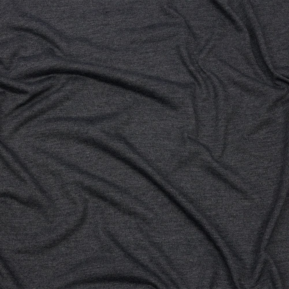 Dark Gray Heathered Polyester Jersey - Joann Fabrics