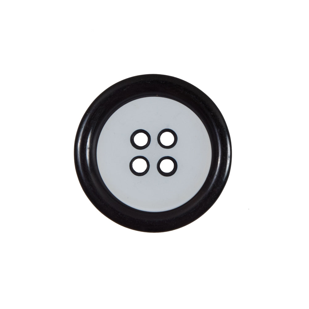 Clear and Black 4-Hole Plastic Button - 36L/23mm - Joann Fabrics