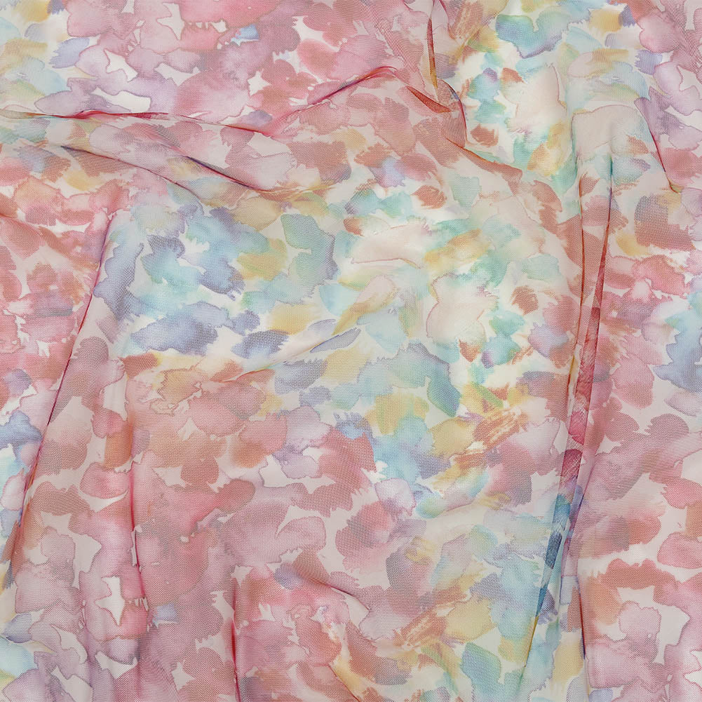 Rainbow Petals Watercolor Printed Tulle - Joann Fabrics