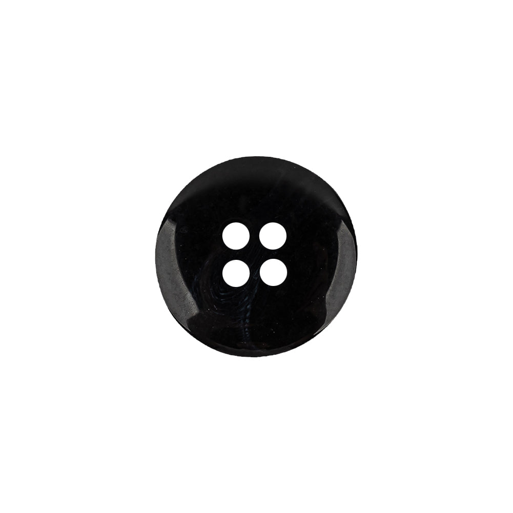 Go to Black Low Convex 4-Hole Plastic Suiting Button - 24L/15mm - Joann Fabrics