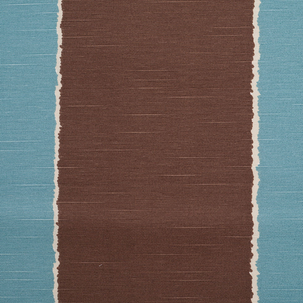 Spanish Blue/Brown Striped Poly-Cotton Woven - Joann Fabrics