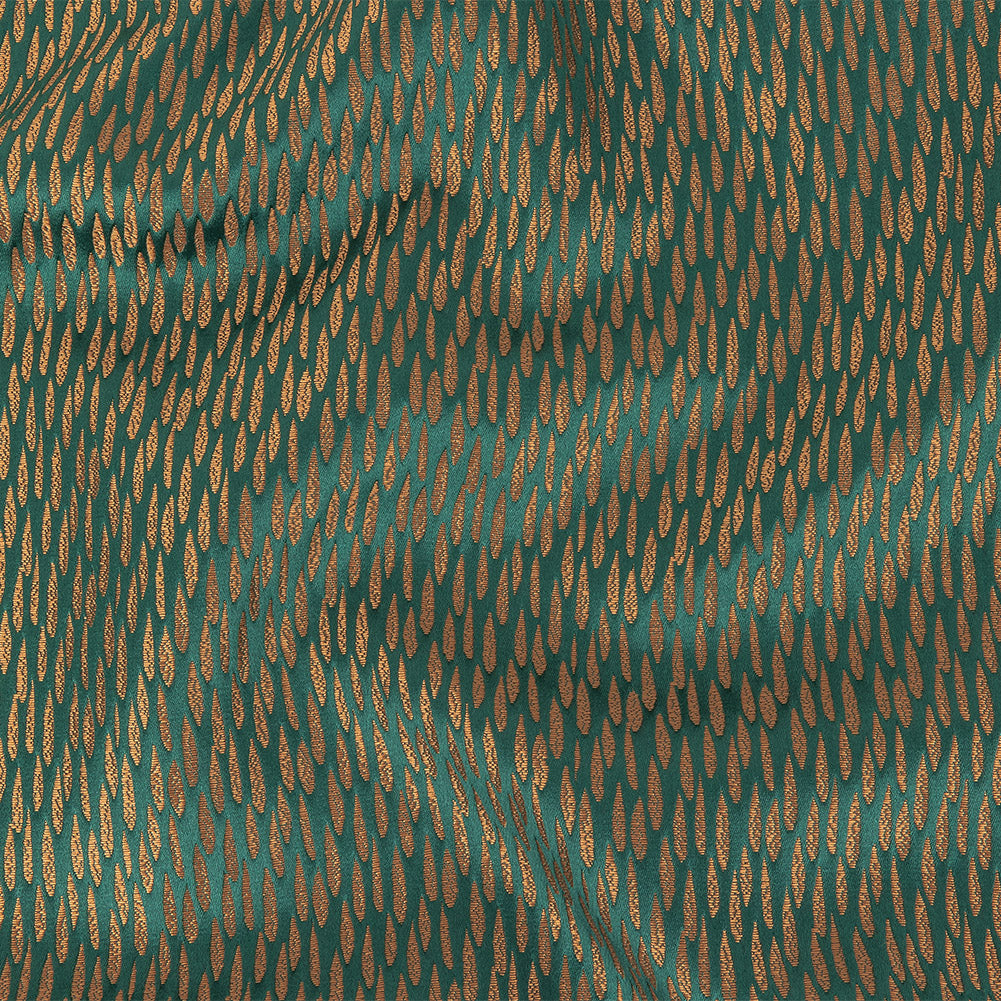 Luminous Drapery Jacquard - Emerald Raindrops - British Imported - Joann Fabrics