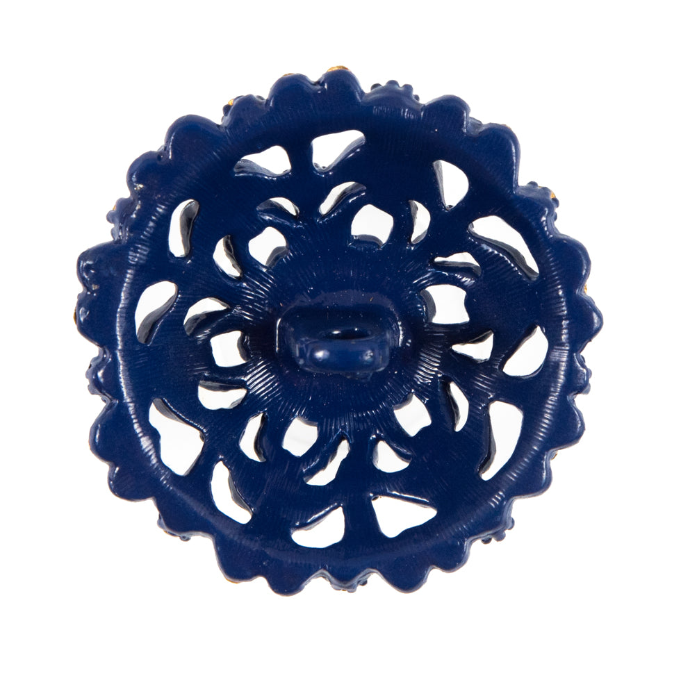 Navy Rhinestone Metal Button - 54L/34mm - Joann Fabrics