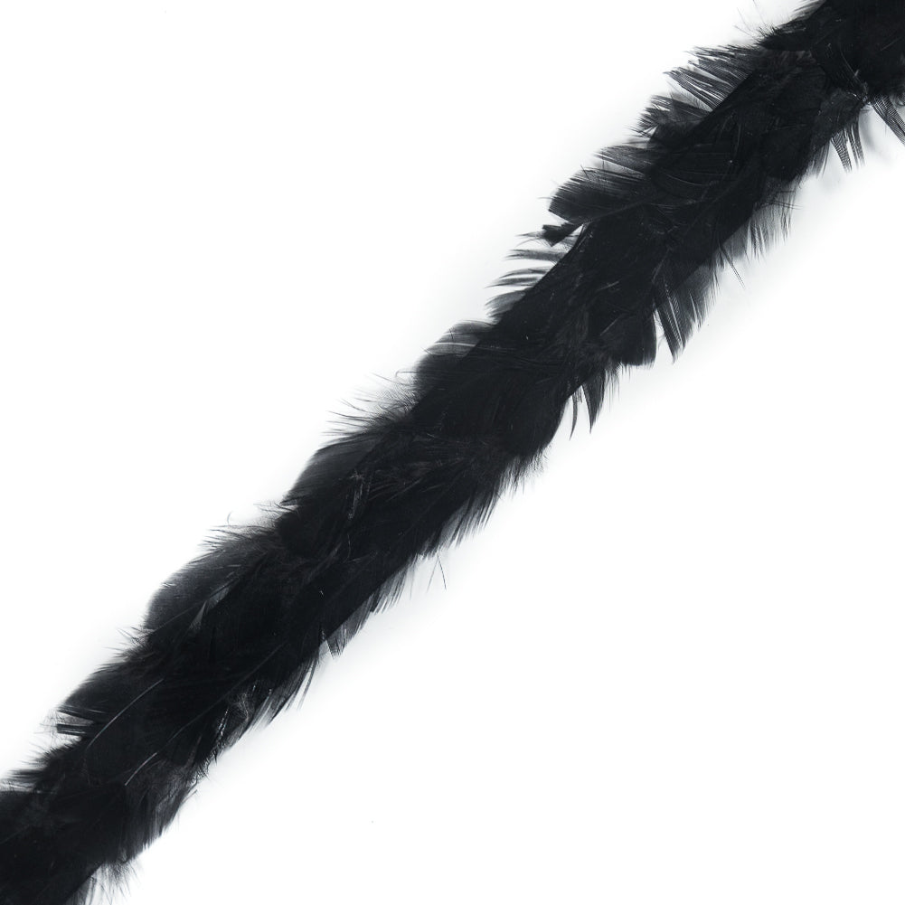 Black Hen Feather Trimming - 1