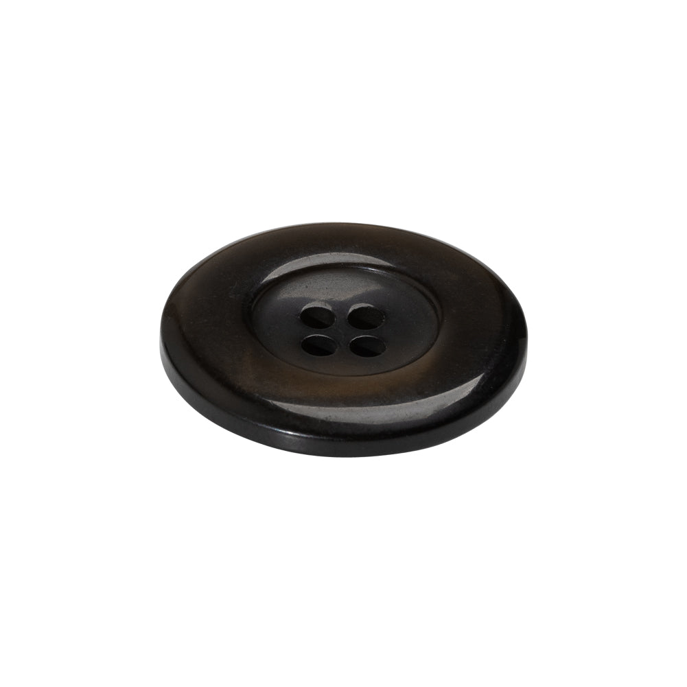 Plastic 4-Hole Button - 36L/23mm - Almost Translucent Pearlescent Brown Wide Rim - Joann Fabrics