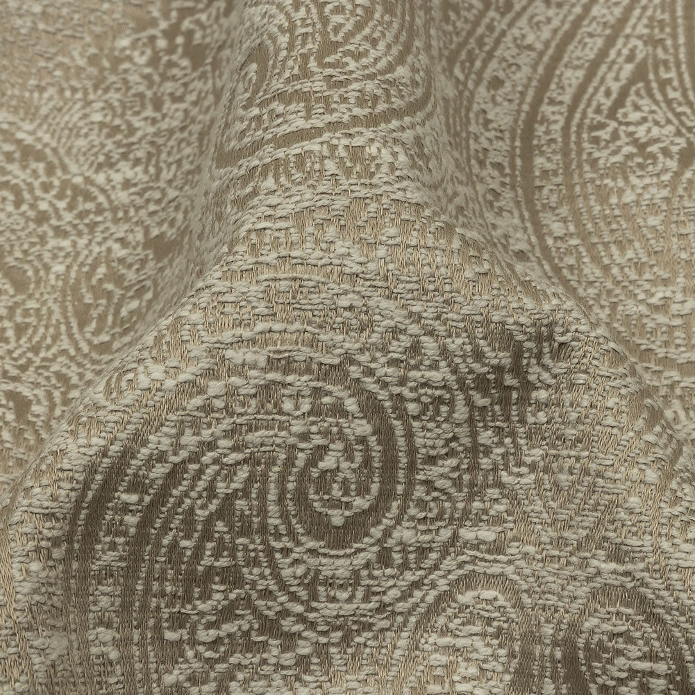 Cotton and Recycled Polyester Drapery Jacquard - Latte Delicate Paisley - British Imported - Joann Fabrics