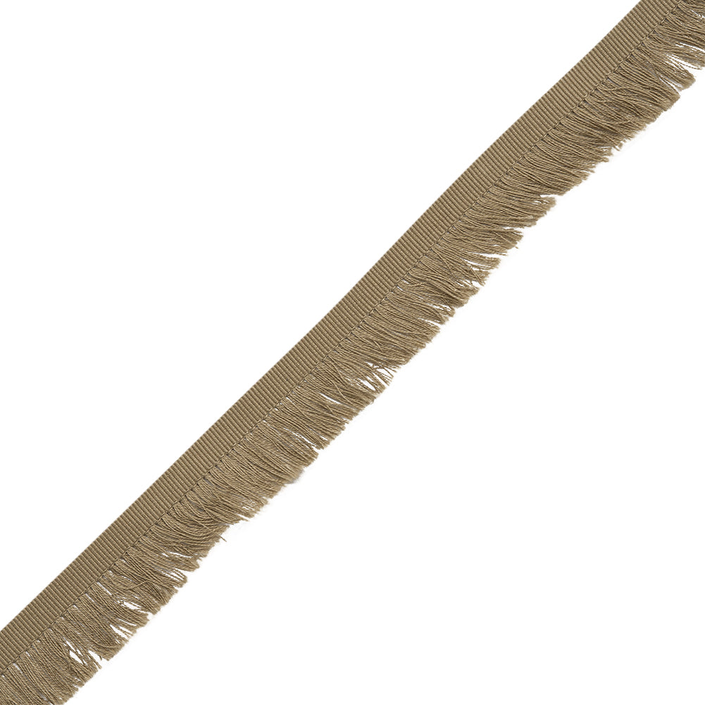 Cotton Grosgrain Ribbon with Fringe Made in Italy - 0.875
