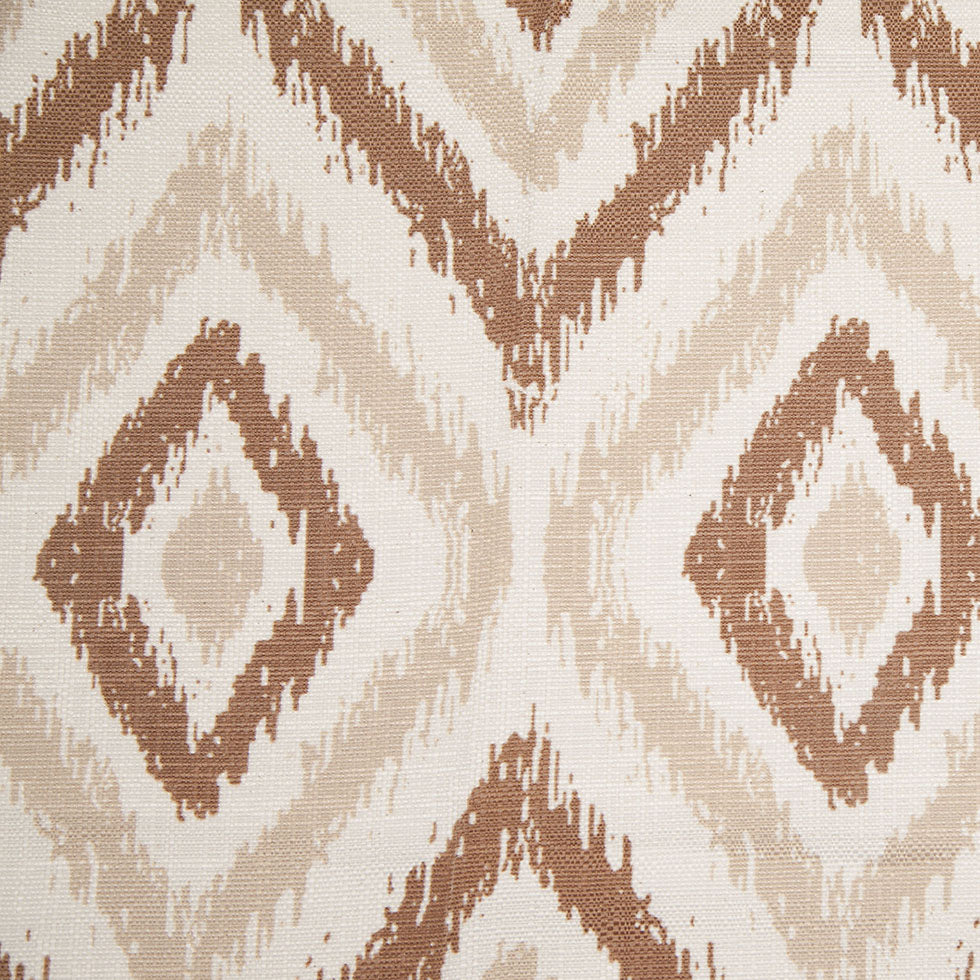 Spanish Brown/Beige Ikat-Like Geometric Poly/Cotton Canvas - Joann Fabrics