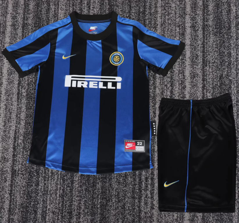 1999-2000 Retro Inter Milan Home Football Jersey 1:1 Thai Quality Kids Size